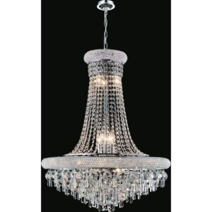 CWI Lighting Kingdom 9 Light Down Chandelier with Chrome finish