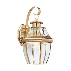 Generation Lighting Lancaster 14 Outdoor Wall Light in Polished Brass