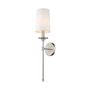 Z-Lite Emily 1-Light Wall Sconce In Brushed Nickel