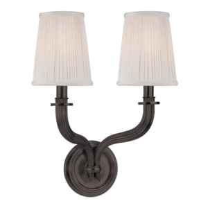 Hudson Valley Danbury 2 Light 17 Inch Wall Sconce in Old Bronze