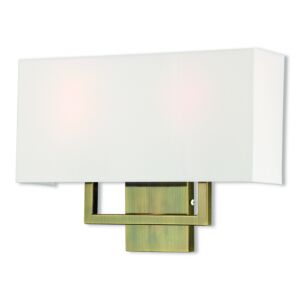 Pierson 2-Light Wall Sconce in Antique Brass