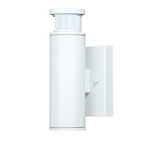 Chiasso 1-Light LED Motion Sensor Dusk to Dawn Outdoor Wall Light in Textured White