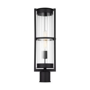 Alcona 1-Light Outdoor Post Lantern in Black