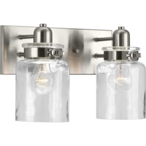 Calhoun 2-Light Bathroom Vanity Light in Brushed Nickel
