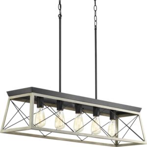 Briarwood 5-Light Linear Chandelier in Graphite