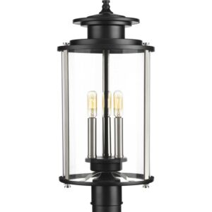 Squire 3-Light Post Lantern in Black