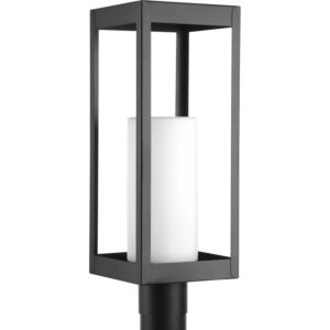 Patewood 1-Light Post Lantern in Black