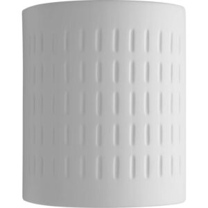 Ceramic Sconce 1-Light Wall Lantern in White