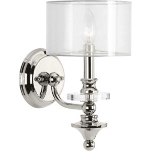 Marche' 1-Light Wall Sconce in Polished Nickel