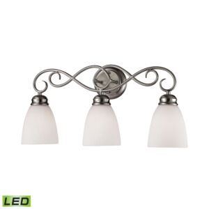 Chatham 3-Light LED Bathroom Vanity Light in Brushed Nickel