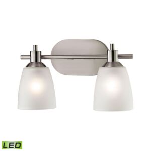 Jackson 2-Light LED Bathroom Vanity Light in Brushed Nickel