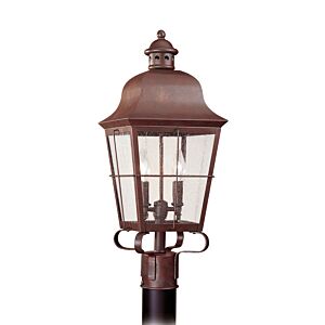 Chatham 2-Light Outdoor Post Lantern in Weathered Copper