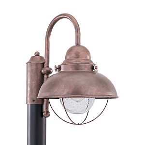 Sea Gull Sebring Outdoor Post Light in Weathered Copper