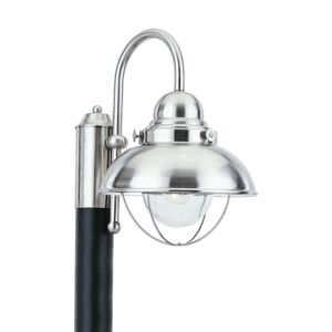 Sebring 1-Light Outdoor Post Lantern in Brushed Stainless