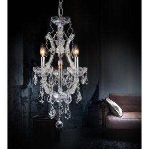 CWI Lighting Maria Theresa 4 Light Up Mini Chandelier with Chrome finish