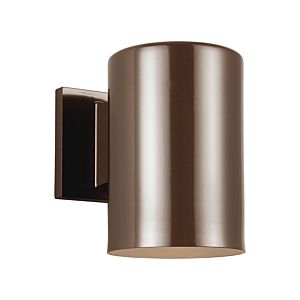 Visual Comfort Studio Cylinders 7" Outdoor Wall Light in Bronze