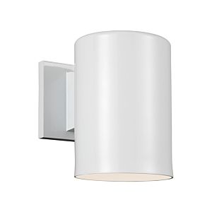 Visual Comfort Studio Cylinders 7" Outdoor Wall Light in White