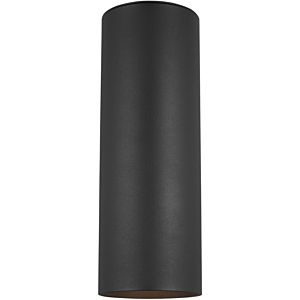 Sea Gull Outdoor Cylinders 2 Light Outdoor Wall Light in Black