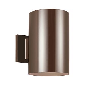Visual Comfort Studio Cylinders 9" Outdoor Wall Light in Bronze