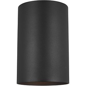 Sea Gull Outdoor Cylinders Outdoor Wall Light in Black