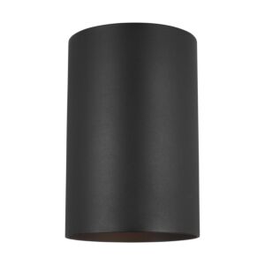 Outdoor Cylinders 1-Light LED Outdoor Wall Lantern in Black
