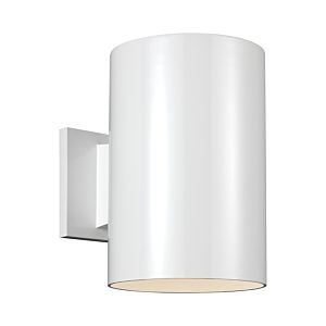 Visual Comfort Studio Cylinders 9" Outdoor Wall Light in White