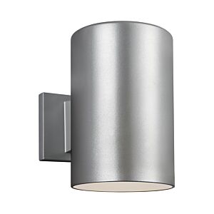 Outdoor Cylinders 1-Light Outdoor Wall Lantern in Painted Brushed Nickel