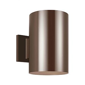 Visual Comfort Studio Cylinders 9 Outdoor Wall Light in Bronze