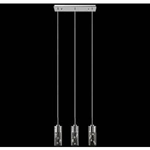 Elan Shayla 22 Inch 3 Light Linear Pendant in Chrome with Crystal Accent