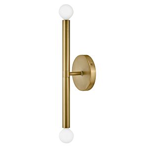 Millie 2-Light Wall Sconce in Lacquered Brass