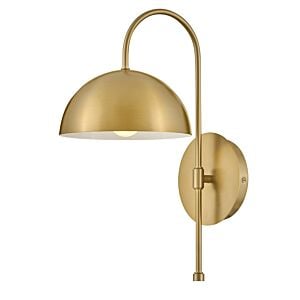 Lou 1-Light LED Wall Sconce in Lacquered Brass