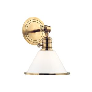 Hudson Valley Garden City 11 Inch Wall Sconce in Aged Brass