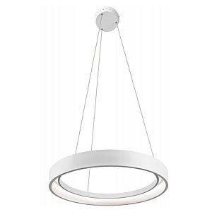 Elan Fornello 23.62 Inch LED Round Pendant in Sand Textured White