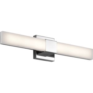 Elan Neltev 24 Inch LED White Acrylic Bathroom Vanity Light in Chrome