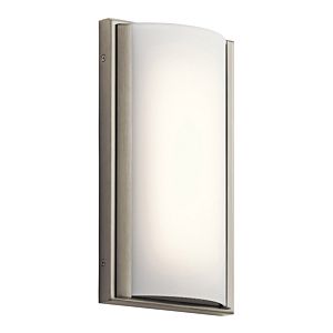 Elan Bretto 12 Inch LED Bent Glass Wall Sconce in Brushed Nickel
