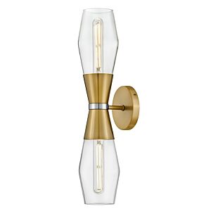 Livie 2-Light LED Wall Sconce in Lacquered Brass