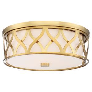  LED Etched Glass Ceiling Light in Liberty Gold