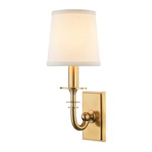 Hudson Valley Carroll 13 Inch Wall Sconce in Aged Brass