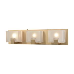 Ridgecrest 3-Light Bathroom Vanity Light in Satin Brass