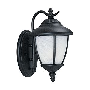 Sea Gull Yorktown 13 Inch Outdoor Wall Light in Forged Iron