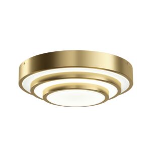 Dombard 1-Light LED Flush Mount Ceiling Light in Champagne Gold