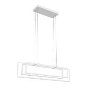 Jestin 3-Light LED Linear Chandelier in White