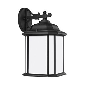 Sea Gull Kent 15 Inch Outdoor Wall Light in Black