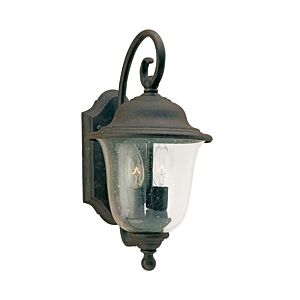 Trafalgar 2-Light Outdoor Wall Lantern in Oxidized Bronze