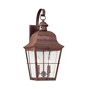 Generation Lighting Chatham 2-Light 21 Outdoor Wall Light in Weathered Copper
