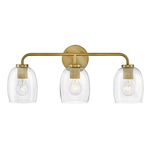 Percy 3-Light Bathroom Vanity Light in Lacquered Brass