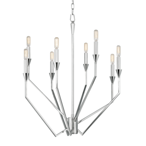  Archie Chandelier in Polished Nickel