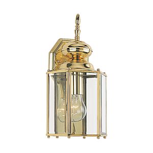 Generation Lighting Classico 12" Outdoor Wall Light in Polished Brass