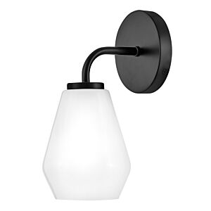 Gio 1-Light LED Bathroom Vanity Light in Black