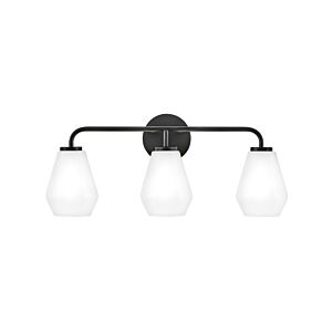 Gio 3-Light LED Bathroom Vanity Light in Black